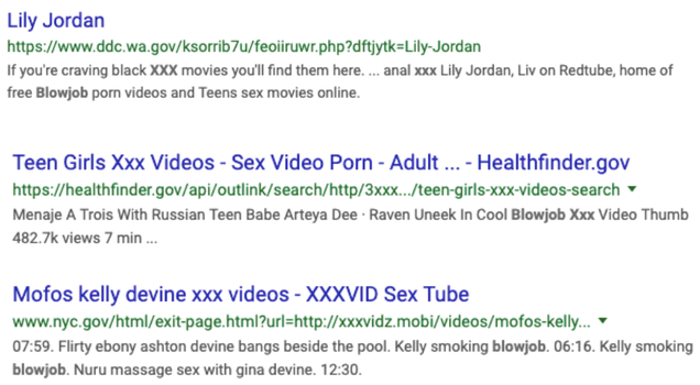 Illustration for article titled A Year Later, U.S. Government Websites Are Still Redirecting to Hardcore Porn
